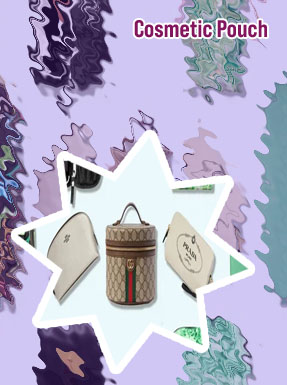 Designer cosmetic pouch